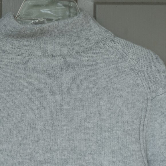 J. Crew Turtleneck Sweater Grey Alpaca Mock Neck Minimal Wool Blend Point Sur - Picture 4 of 11